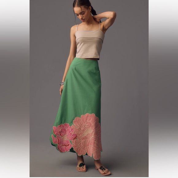 SOLD OUT FARM Rio Cotton A Line Maxi Flowers Women’s S - Picture 8 of 12